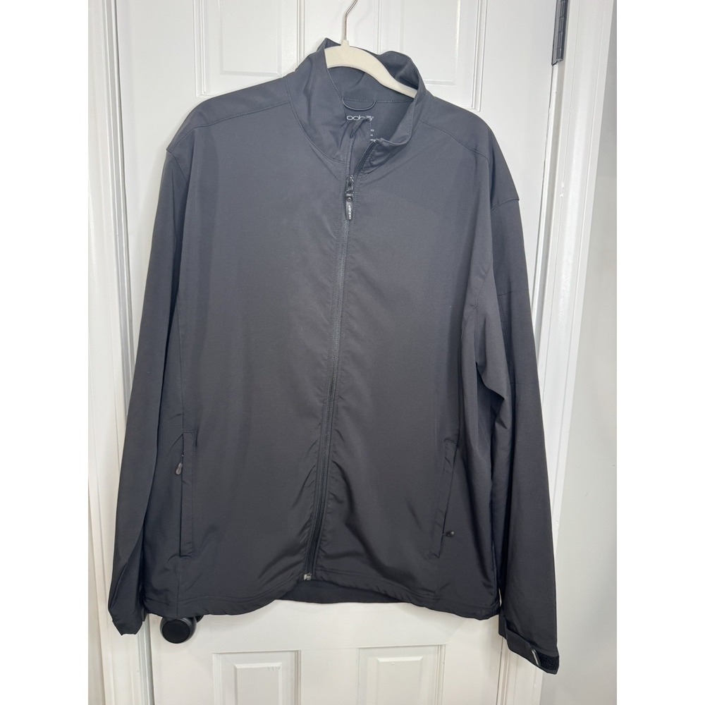 Oobe Mens XL Black Full Zip Soft Shell Jacket Mission Open Golf Stretch